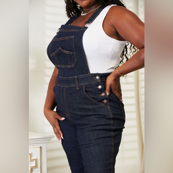🌟NEW, CUTE*-Judy Blue Full Size High Waist Classic Denim Overalls OFFERS WELCOE - Picture 8 of 11